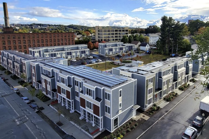 An affordable housing block in Worcester, MA
